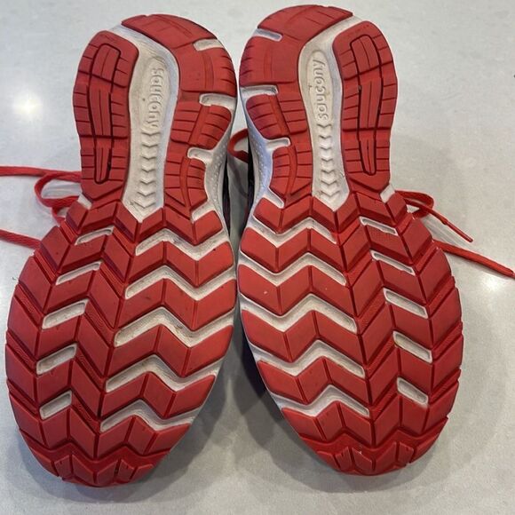 SAUCONY cohesion 11 women’s sneakers size 8.5 good shape, gray with orange. - Picture 4 of 7